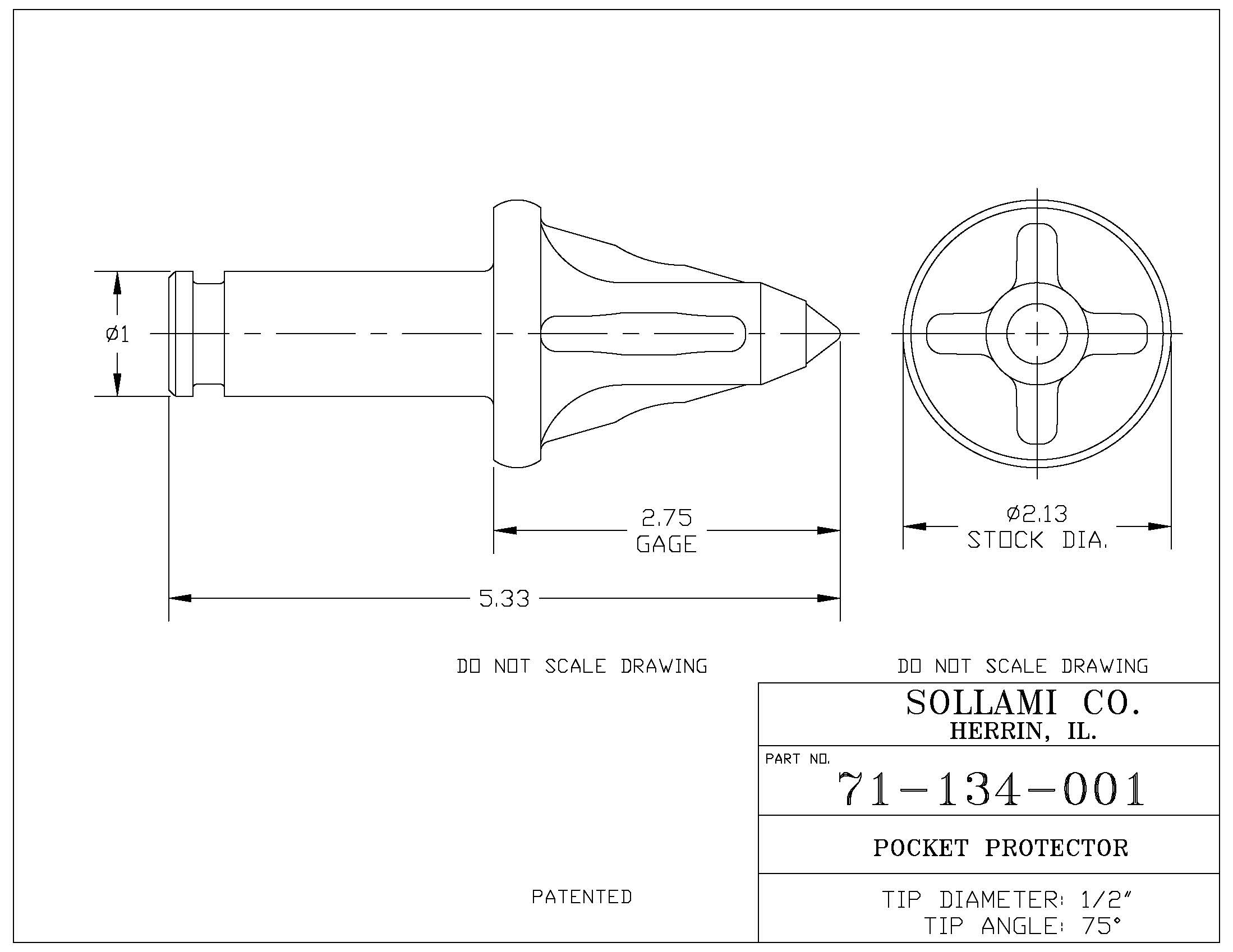 Sollami Company Pocket Protector 71134-001