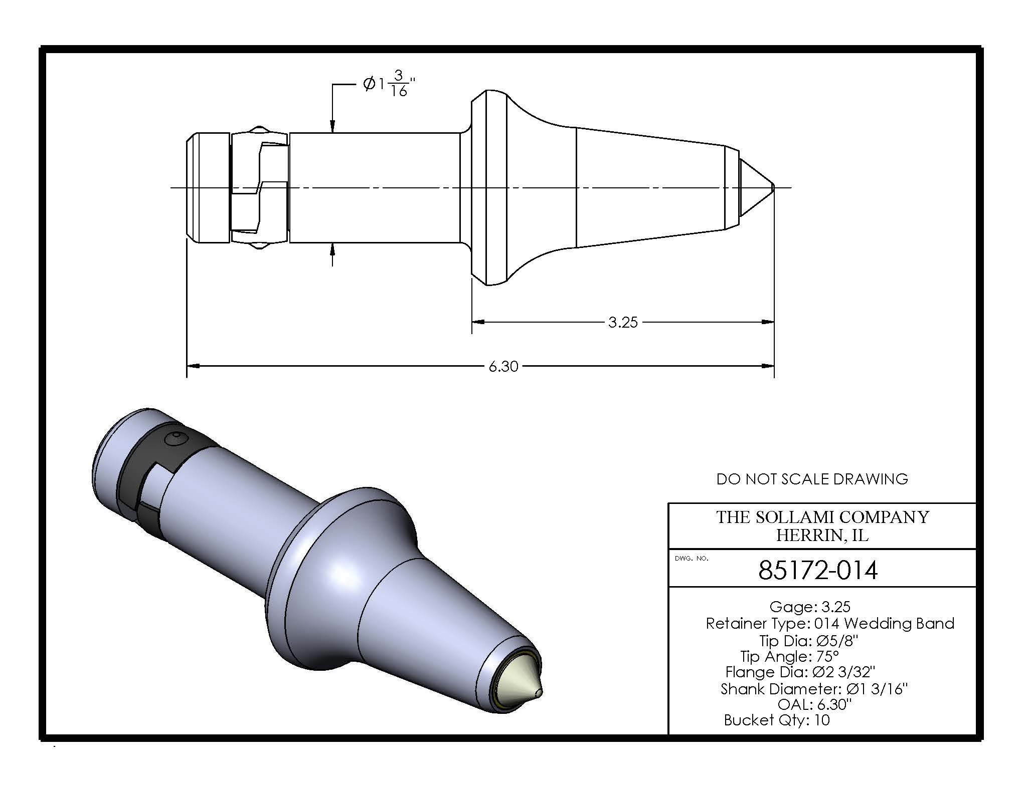 Sollami Company Mining Tool 85172-014