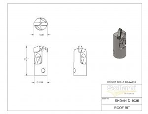 Sollami Company 1 1/32 Dia. Dimple Design Roof Bit