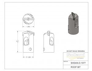 Sollami Company 1 3/8 Dia. Dimple Design Roof Bit