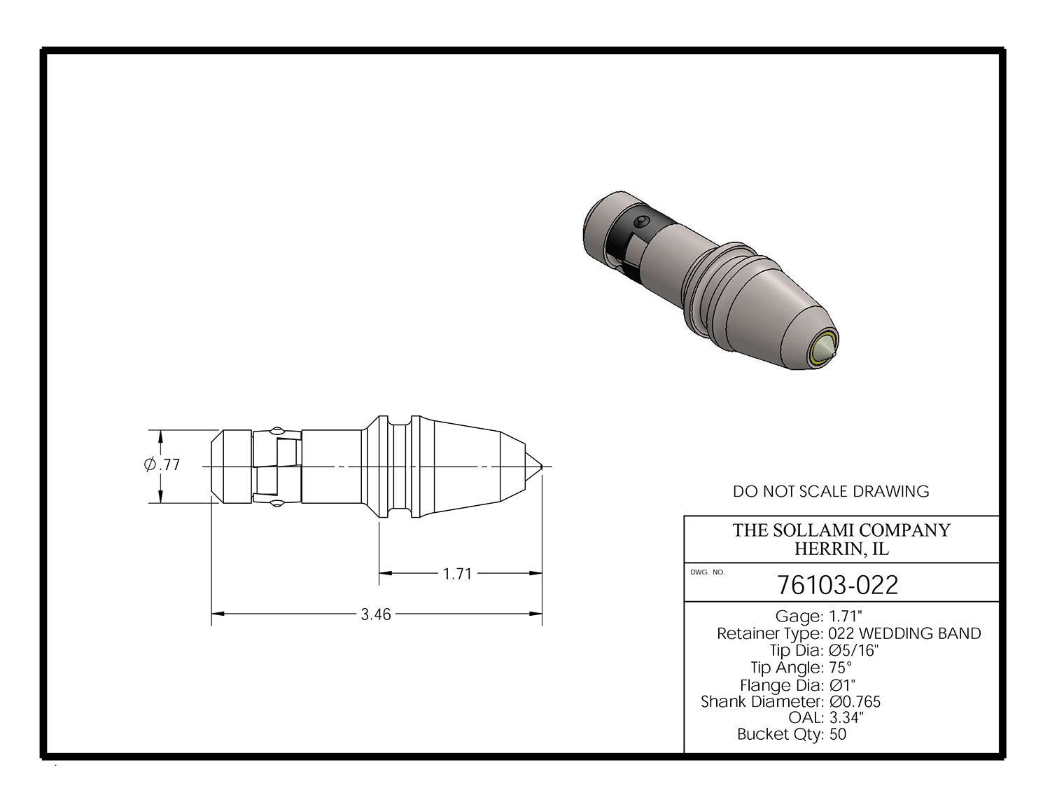 Sollami Company Product 76103-022