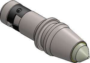 A digital sketch of a white colored equipment
