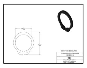 Sollami Company Snap Ring Retainer 013 Standard