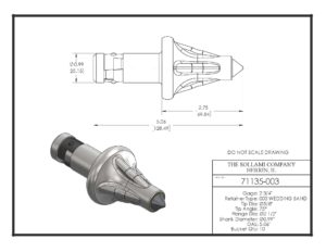 Sollami Company Trenching Tool 71135-003